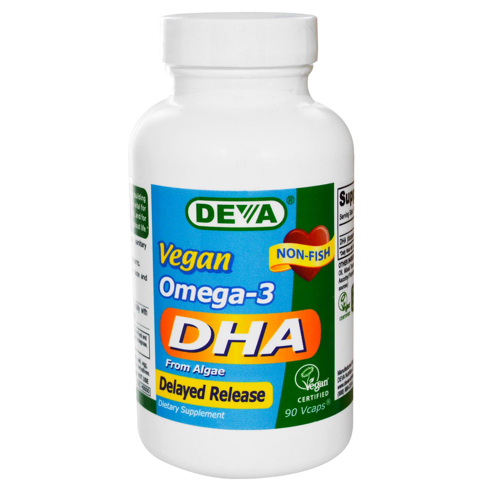 Deva Омега-3 DHA, 90 капсул с отсроченным высвобождением