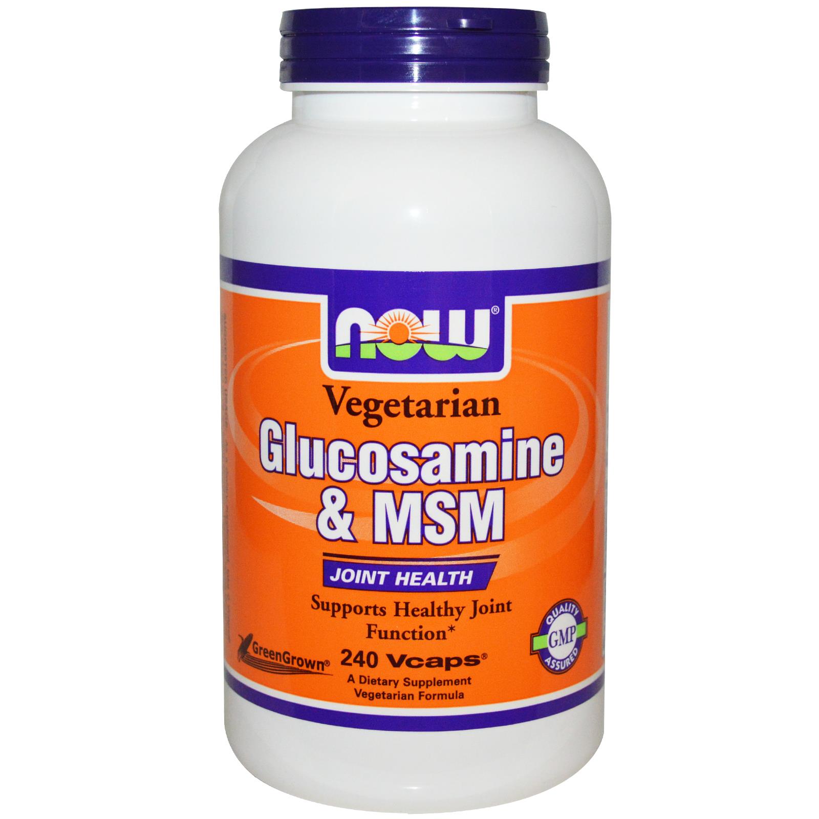 Now Foods Vegetarian Glucosamine MSM, 240 капсул