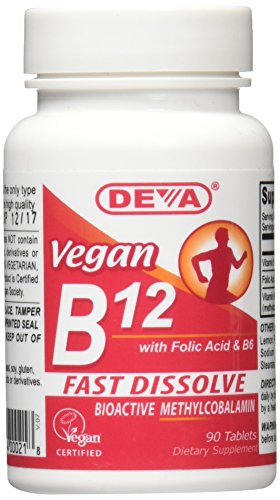 Deva, Vegan B12, Sublingual, 90 Tablets